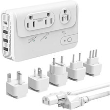 2000W Travel Voltage Converter 220V to 110V Adapter for European Travel with 7 C