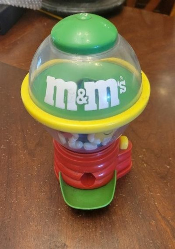 M&M’s Candy Dispenser Machine Red Yellow Characters Mini Gumball Style 10”