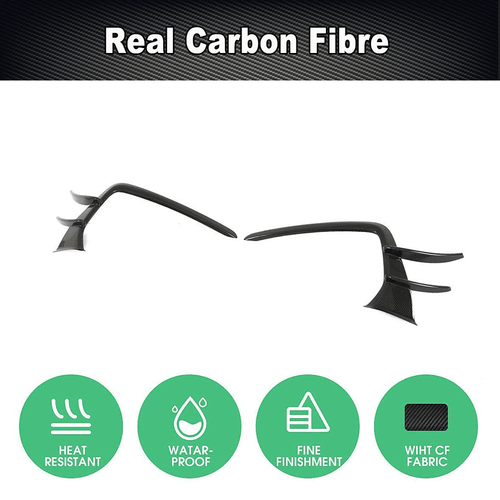 Carbon Front Stoßstangen Canard Splitter Flap Flossen Passt für Audi A7 Sline S7 - Picture 5 of 11
