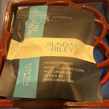 Sunday Riley In-Flight Remedy Skin Care Set Facial Cloth, Cream, Lip Balm