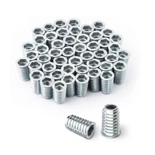 POWERTEC 50 Pcs 3/8'-16 Threaded Inserts | Nut Inserts and Screw Inserts for Har