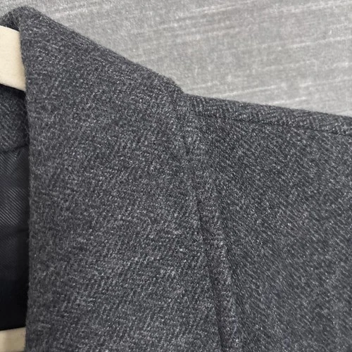Lauren Ralph Lauren Coat Mens 40R Gray Wool Herringbone Overcoat Classic Jake image 6