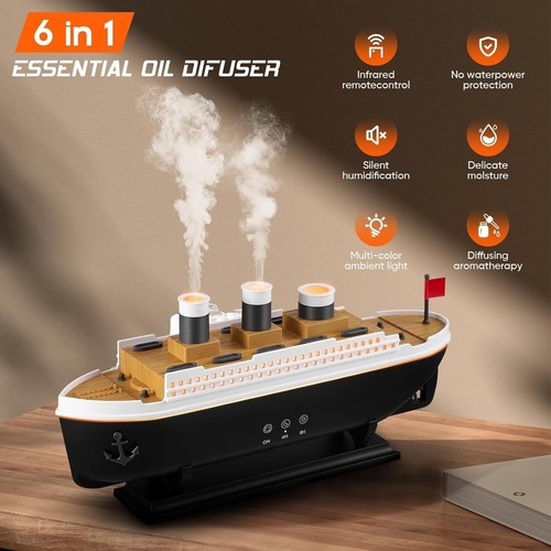Titanic Humidifier Boat - Romantic Jack and Rose Aroma Diffuser for Black - Picture 3 of 9