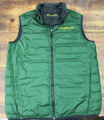 Columbia Oregon Ducks Puffer Vest - Size L Men's Full Zip w/ Pockets