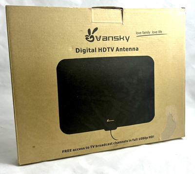 Vansky Digital Indoor Amplified Multi-Position 1080p HDTV Antenna 50 Miles   NEW