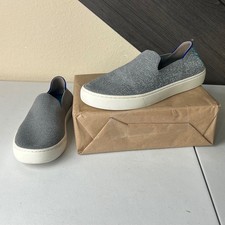 Rothy's Women's Knit Slip On Sneakers Size 8 Gray Blue Casual Comfort