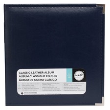 We R Classic Leather D-Ring Album 8.5"X11"-Navy
