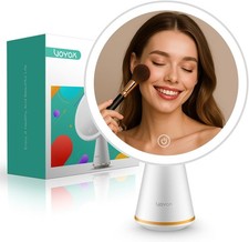 VOYOR Makeup Mirror with Lights, Dimmable Touch Sensor Light up Mirror 360° Rota