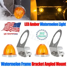2 Set Watermelon Frame Bracket Angled Mount Bracket - Included Amber LED Lights