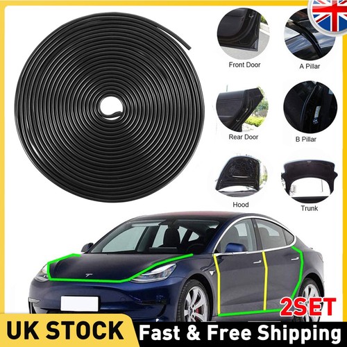 32-Foot U-Shape Rubber Car Door Edge Guard Molding Trim Protector Strip – Black, Universal Fit, Easy DIY Installation
