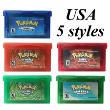For Gameboy Advance GBA : Emerald, Sapphire, Ruby, LeafGreen, FireRed : Version