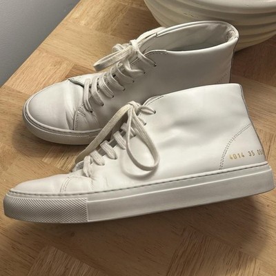 Common Projects Court Mid White Leather Sneakers Men s Size 3