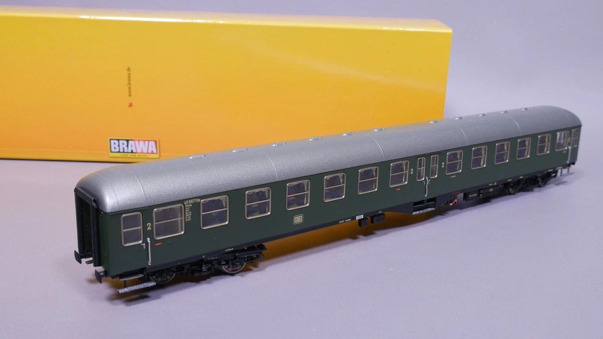 H0 DC Brawa 58100 Reisezugwagen 2. Kl. B4ymg DB Ep. III LED OVP #ST_256