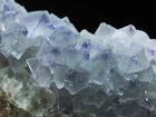 67.6g blue/purple FLUORITE octohedron crystals mineral specimens #China!
