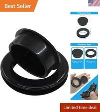 2-Inch Silicone Umbrella Hole Ring  Cap Set for Outdoor Tables - Black
