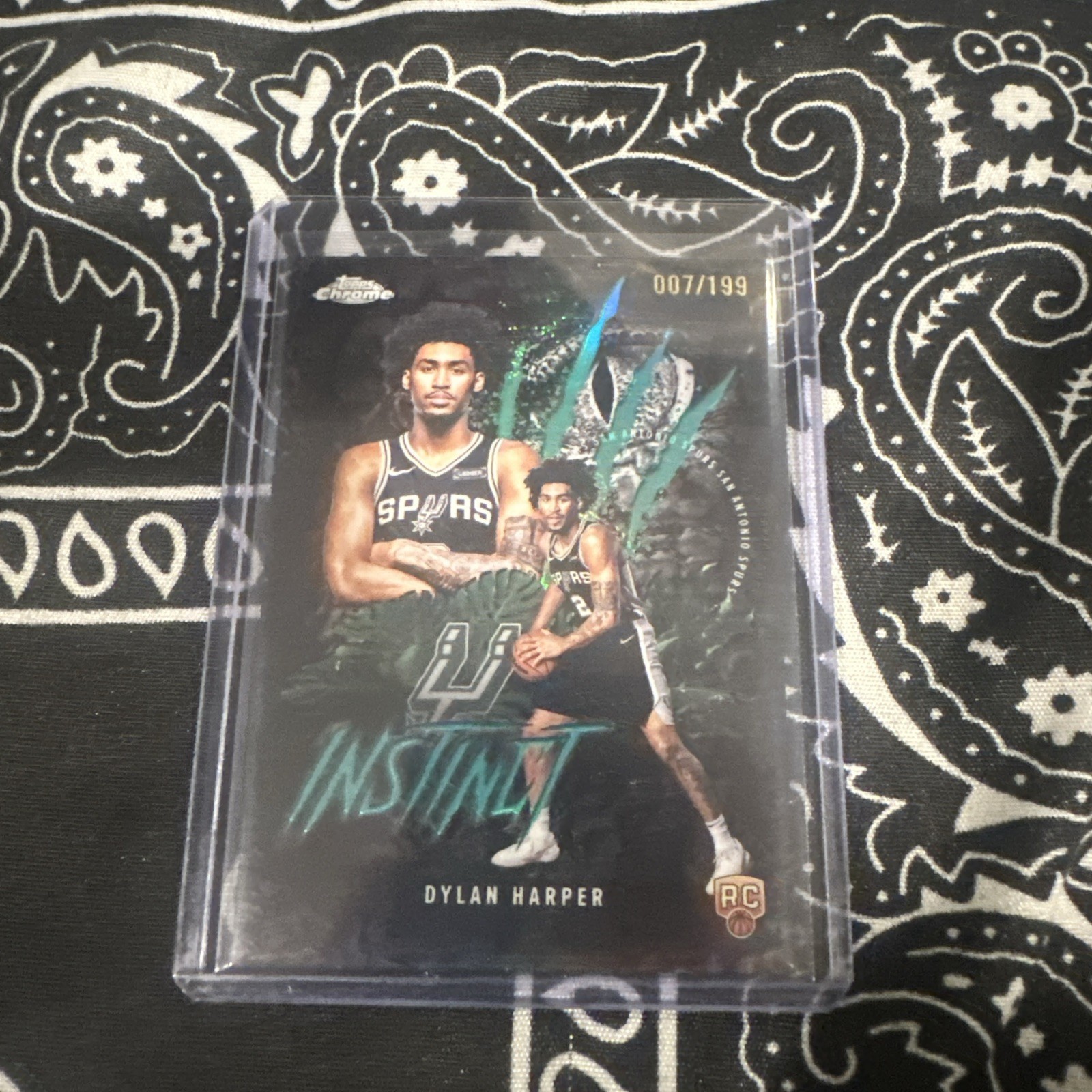 2025-26 Topps Chrome - Instinct Dylan Harper #INS-12 Aqua Refractor /199 (RC)