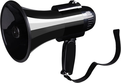 Portable 20 Watt Megaphone With Siren Compact Lightweight For Events