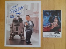 The late KENNY BAKER (STAR WARS; R2-D2) HAND-SIGNED GLOSSY 10"X8" PHOTO +