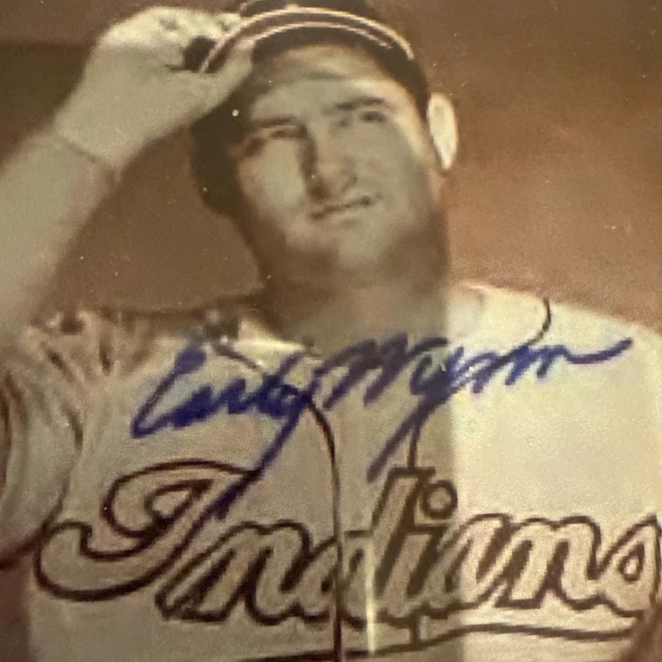 Foto firmada de béisbol de colección de los Indios de Cleveland de 4x6 AUTO 4x6 de Early Wynn Salón de la fama Foto 4 de 4