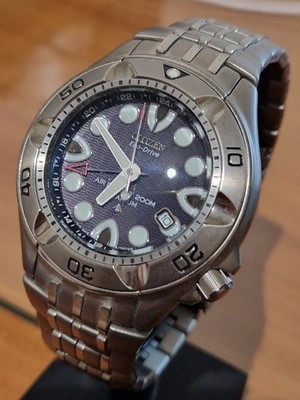 Citizen Eco-Drive Air Diver Titanium WR 200 GMT Ref. BJ9104-56E Cal. B876