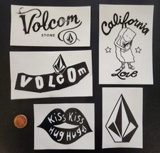 VOLCOM Surf Snowboard BMX Skateboard 5 Sticker Set Flawless NEW old stock  #50