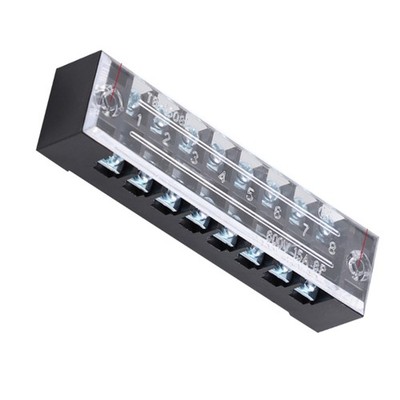 Fixed Wire Board Double Row Barrier Block Terminals Strips 3/4/5/6/8 Position