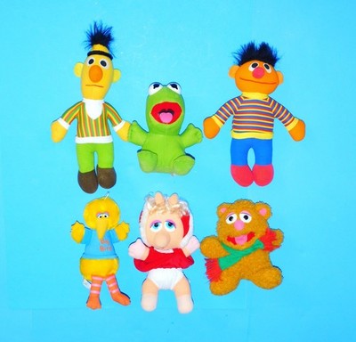 1980'S JIM HENSON MUPPET BABIES CHRISTMAS & SESAME STREET PLUSH DOLLS