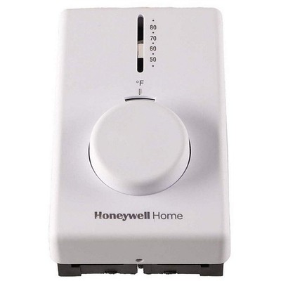 HONEYWELL HOME T4398A1021 Line Volt NP Analog Tstat 1H,White,SPST 4CZ52