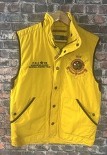 Vintage Polo Ralph Lauren Bleecker Hunter Team Vest Jacket Yellow Size M Mens