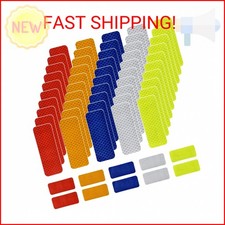 AccEncyc 50 Pcs Warning Reflective Stickers Assortment Outdoor Waterproof Reflec