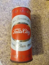 Falls City Beer 16oz  Pull Tab Beer can Straight Steel Half Quart Can