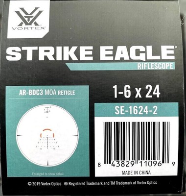 Vortex Strike Eagle 1-6x24mm Rifle Scope - SE-1624-2 for sale