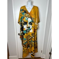 Gypsie Blu Women's Kaftan Caftan Maxi Dress Mumu Art NEW ~ One Size