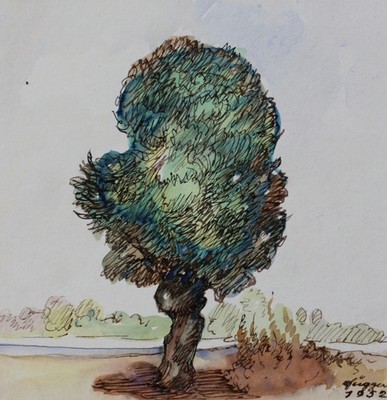 A Tree, 1952 | Drawing/Study | Painting by R. Fugger |