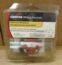 Cooper L14-20R Generator Receptacle Twist Lock 20A 125/250V 3 Pole 4 Wire 205c