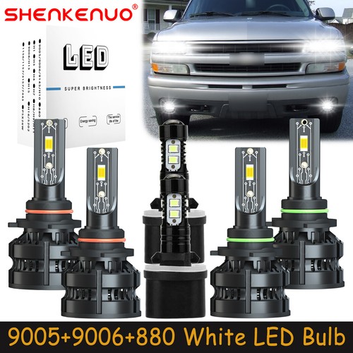 For Chevy Suburban 2001-2006 White LED Headlight Bulb High Low Beam Fog Light Z8