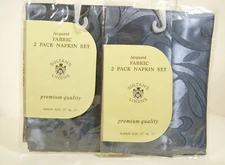 (NEW) 2X SULTAN'S LINENS Jacquard Fabric 2 Pack Napkin Set Style # C996N 