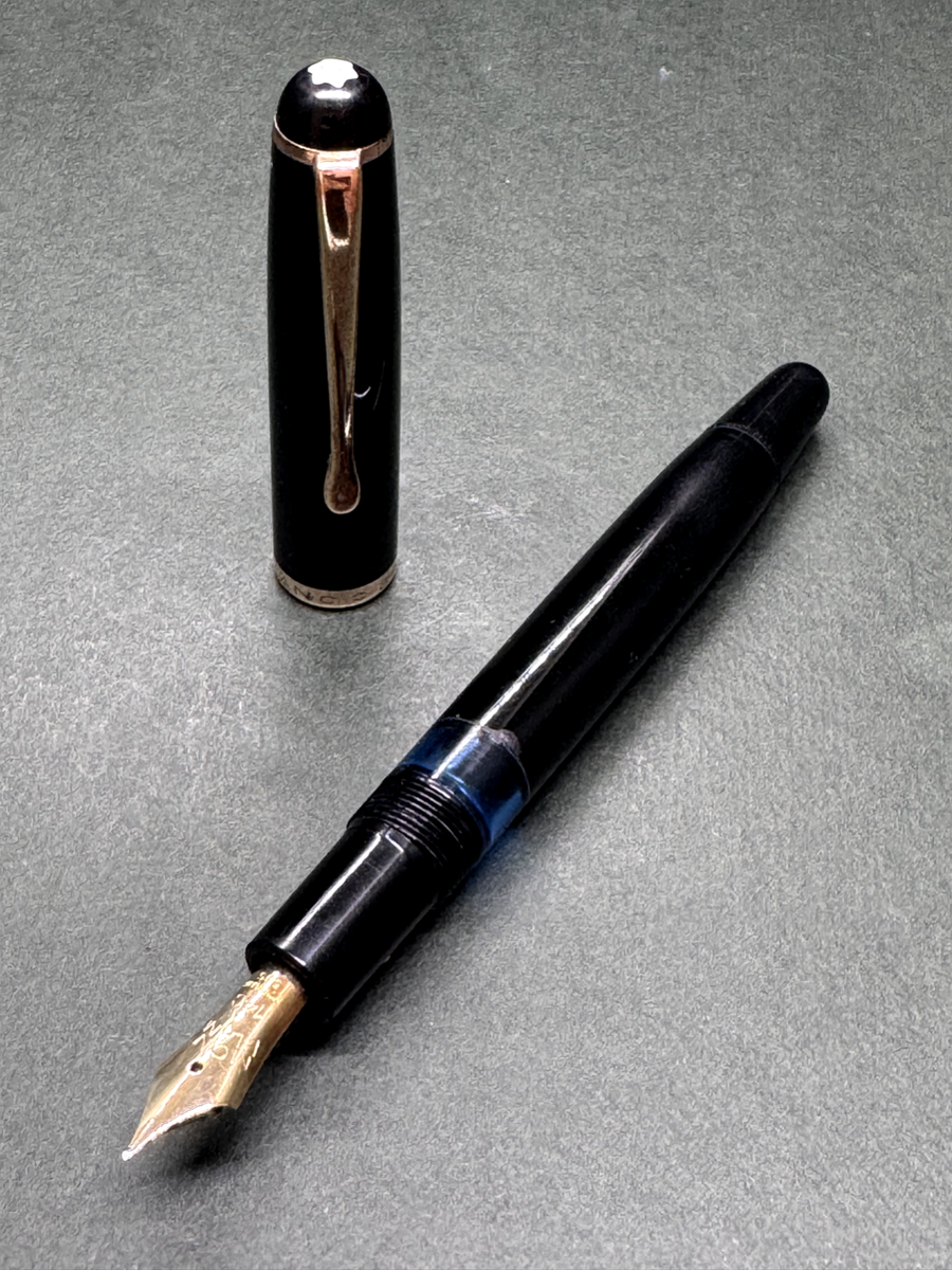 MONTBLANC No.344 Black '50s Vintage Piston-Filler Fountain Pen 14C