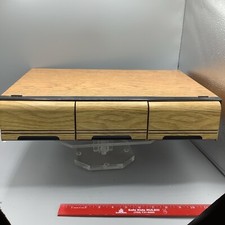 Vintage 42 Tape Audio Cassette Tape Storage 3 Drawer Case Wood Grain Kenmart In