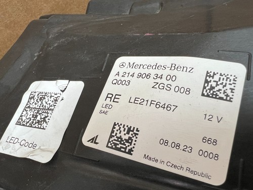 OEM 2024 2025 MERCEDES-BENZ E350 E450 LED HEADLIGHT REFLECTOR STYLE RIGHT RH - Picture 9 of 19