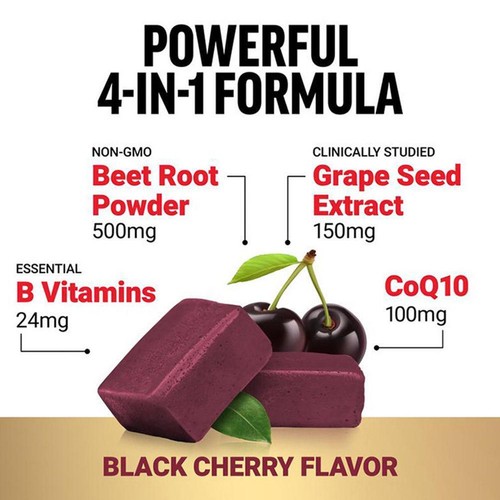 Super Beets Heart Chews, Nitric Oxide and Blood Pressure Support 60caps - Picture 10 of 12