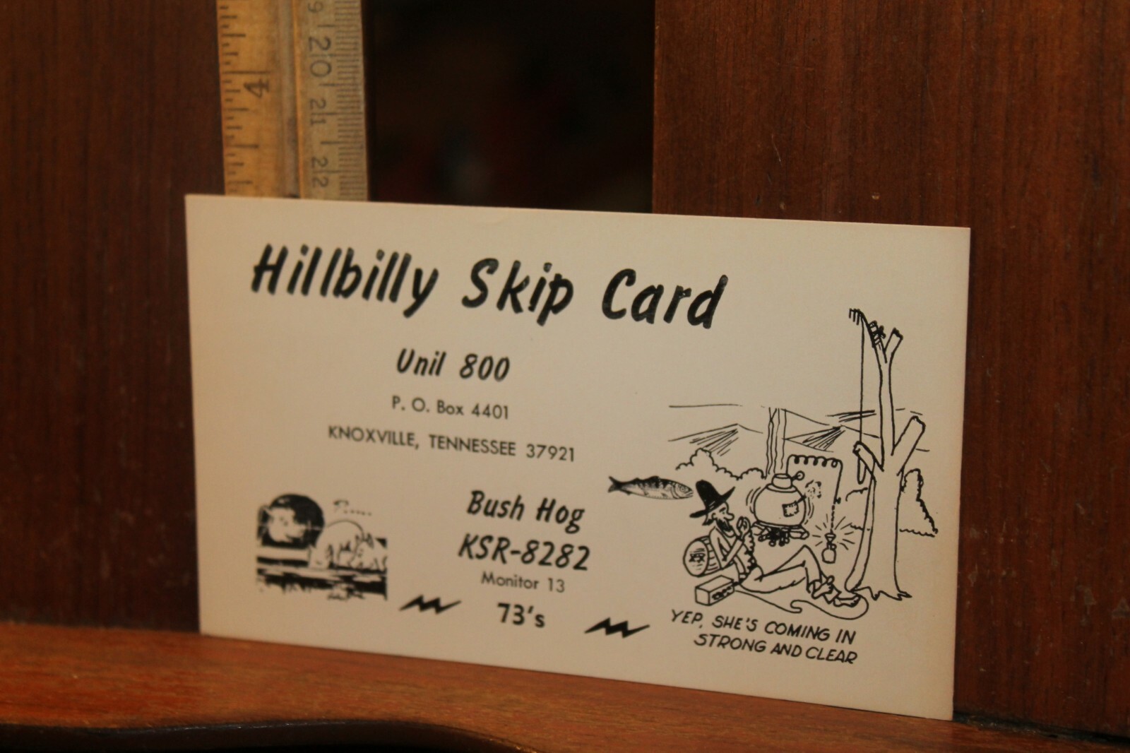 Vintage QSL Card Knoxville Tennessee Hillbilly Skip Card | eBay