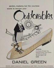 1956 Print Ad Daniel Green Outdorables Zapato Ladies Summer Shoes Dolgeville,NY