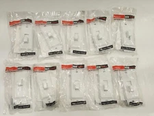 TAYMAC MASQUE #AD70W TOGGLE SWITCH COVER UP, WHITE, Qty10, New