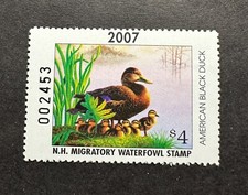 Estampillas WTD - 2007 NUEVO HAMPSHIRE - Lote 3 - Estampilla de pato estatal - Como nueva OG NH