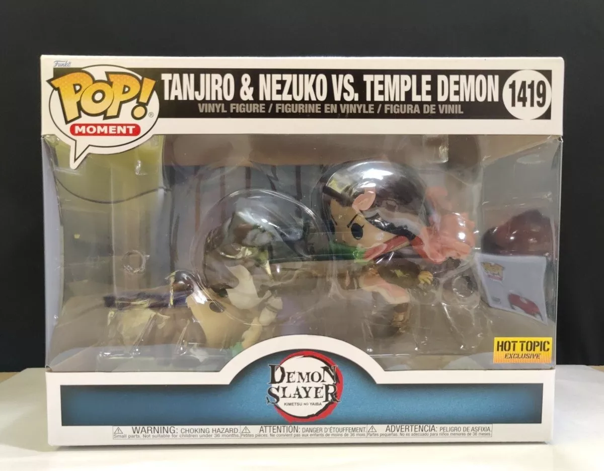 Funko Demon Slayer: Kimetsu No Yaiba Pop Moment Tanjiro & Nezuko Vs. Temple  Demon Vinyl Figure Hot Topic Exclusive