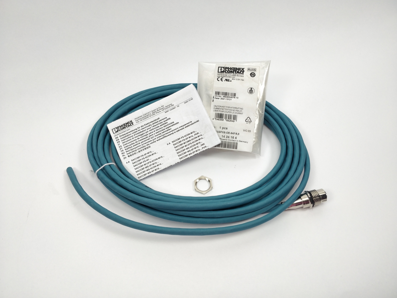 Phoenix Contact 1424164 VS-FSBPXS-OE-94F/5,0 Signal Cable