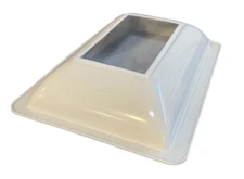 RV Camper Skylight Dome Rough Hole 14" x 22" Flange 17" x 24" White with Window