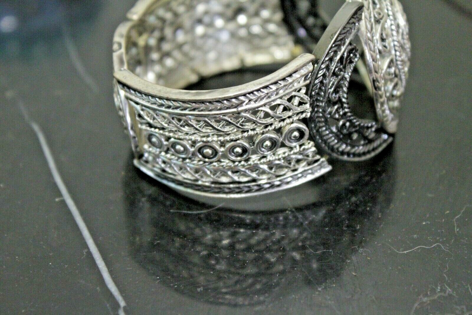Silvertone Arabesque Scrollwork    Detailed  Wide… - image 4