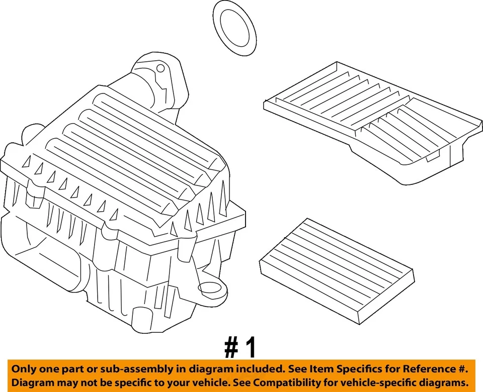 Б/у воздухоочиститель в сборе подходит: 2018 Volkswagen Tiguan Мексика построен VIN 3 1 di - Изображение 4 из 4